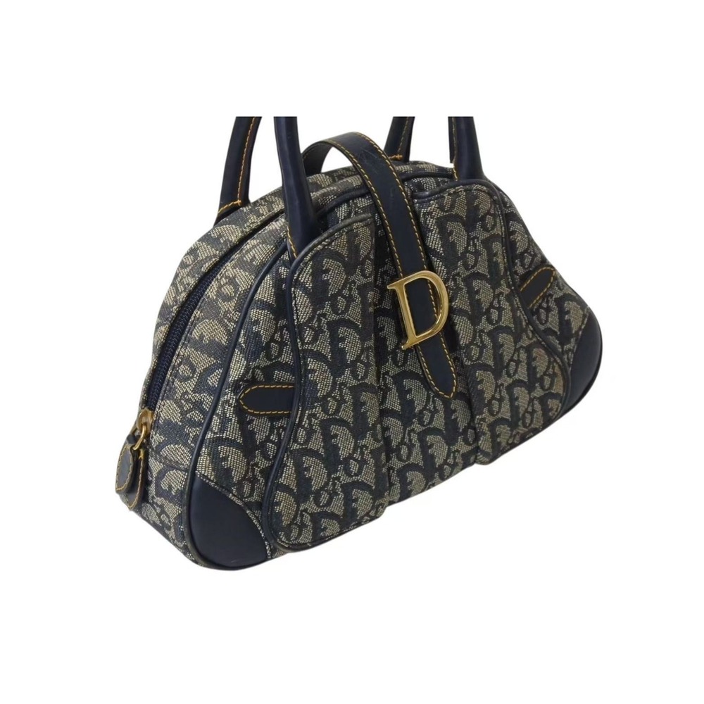 Christian Dior Double Saddle Bag Trotter Navy Blue - Picture 4 of 10